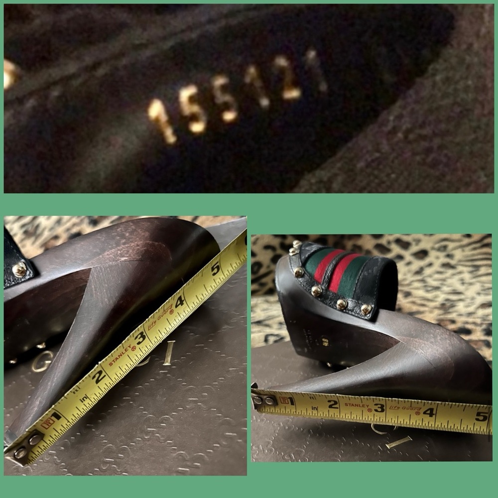 👑✅PRICE FIRM✅ AUTHENTIC Gucci Web Horsebit Black Heels - Picture 12 of 17